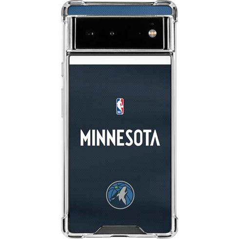 NBA Minnesota Timberwolves Jersey Google Pixel 6 Clear Case